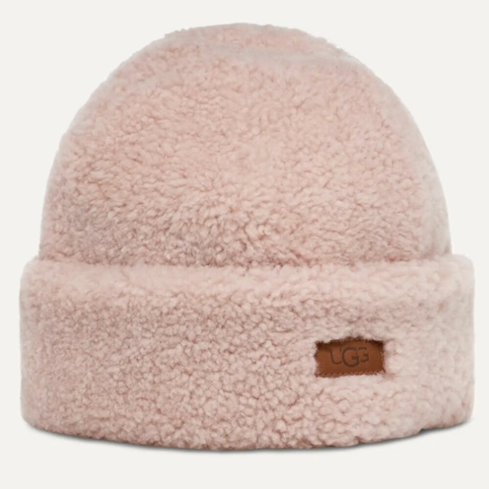 ●NEW●UGG/Women's Curly Sheepskin Cuff Hat